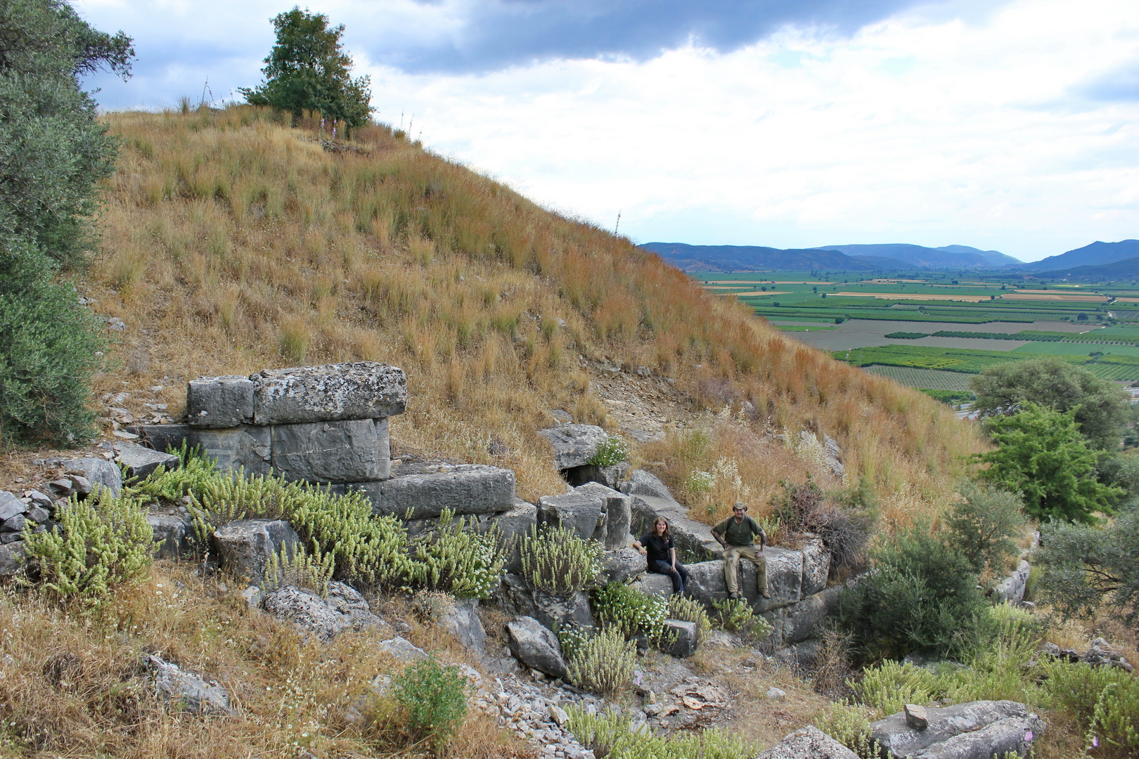Stacey and Shane at the Tumulus entrance passage